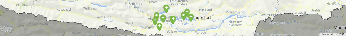 Kartenansicht für Apotheken-Notdienste in der Nähe von Sankt Jakob im Rosental (Villach (Land), Kärnten)
